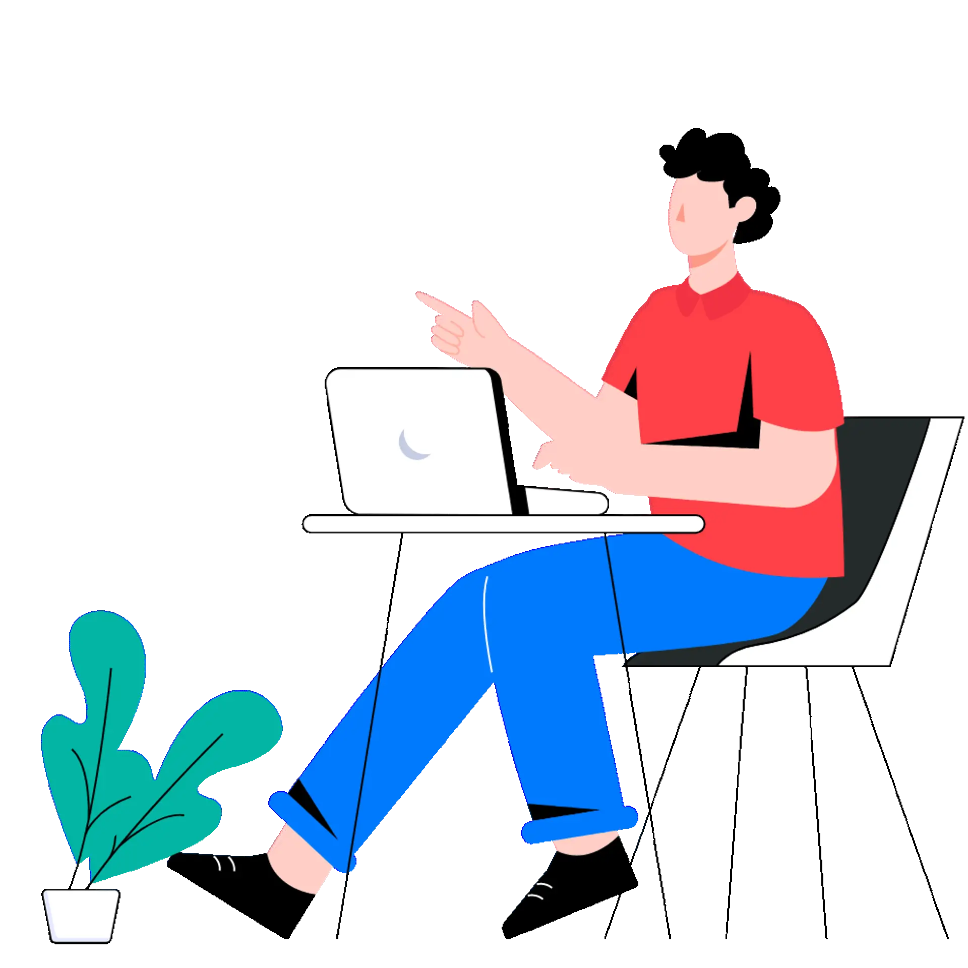 Developer coding on laptop - Learn programming skills